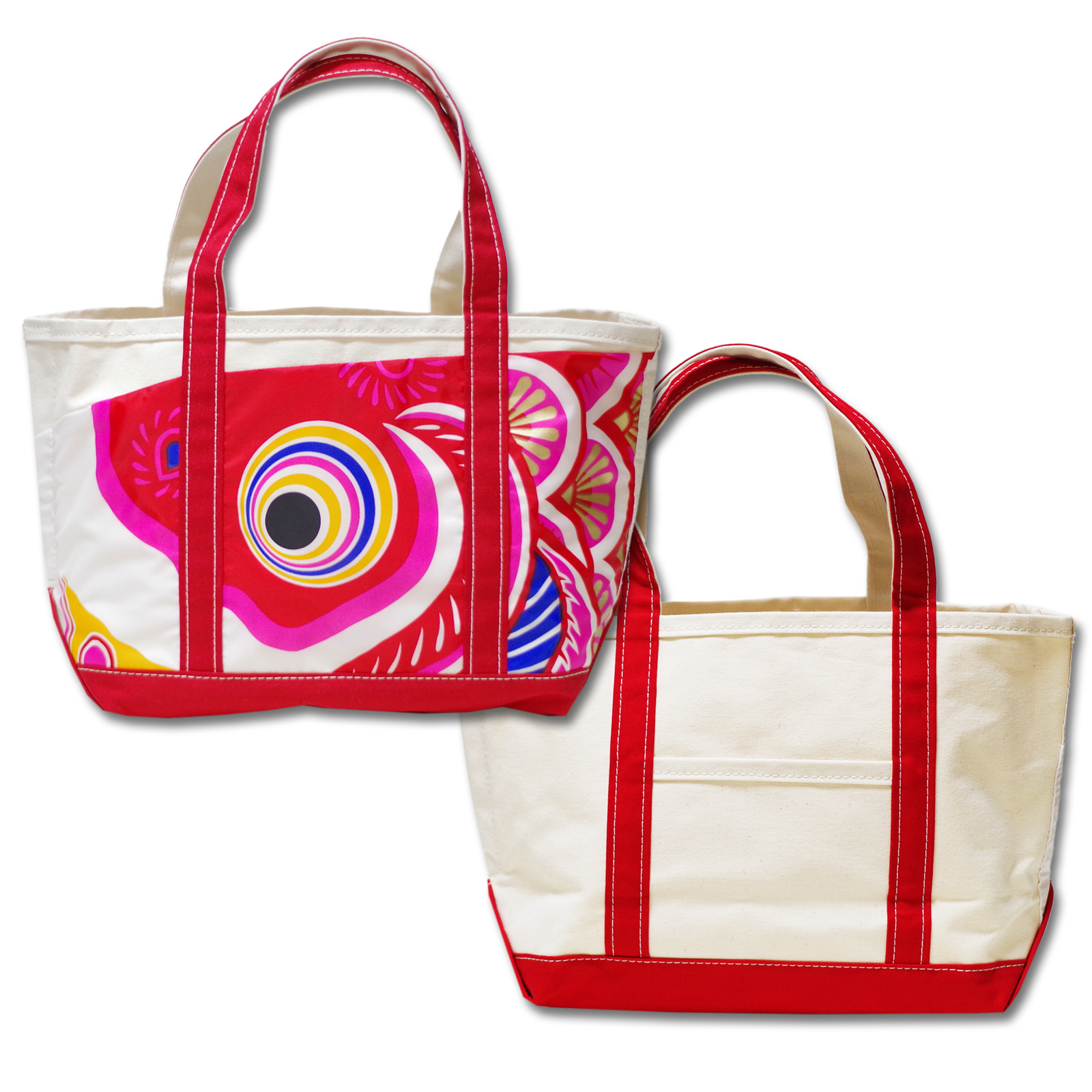 Tote Bag Red Large Size Left Facing