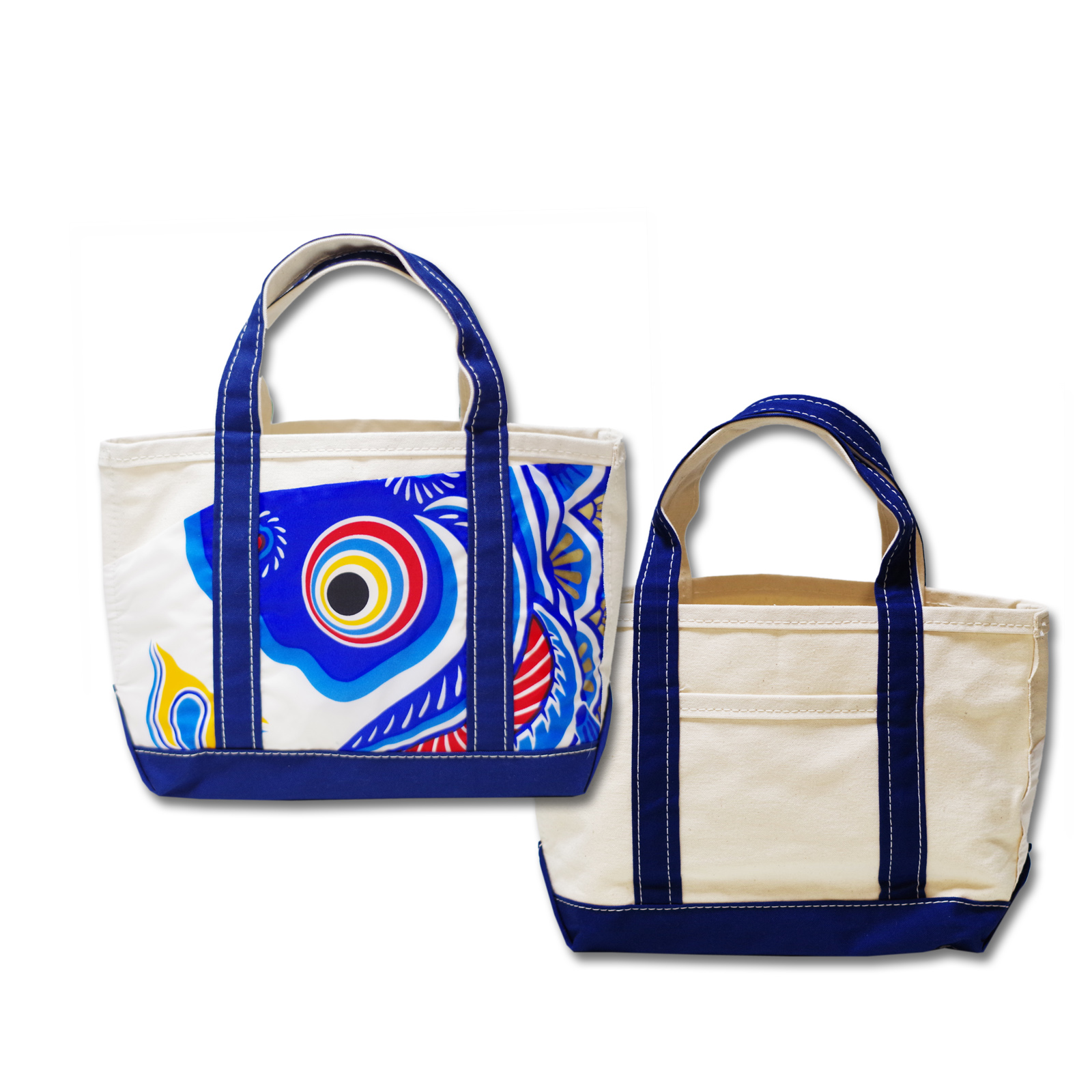Tote Bag Blue Small Size left Facing